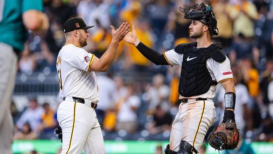 Pirates excited about possessing a 'deep group' of catchers taken Downtown. Photo by PIRATES